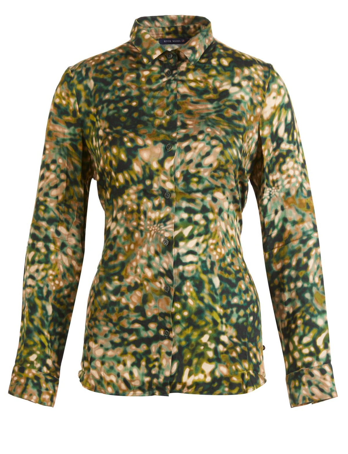 Classic Viscose Shirt In Green - Vert