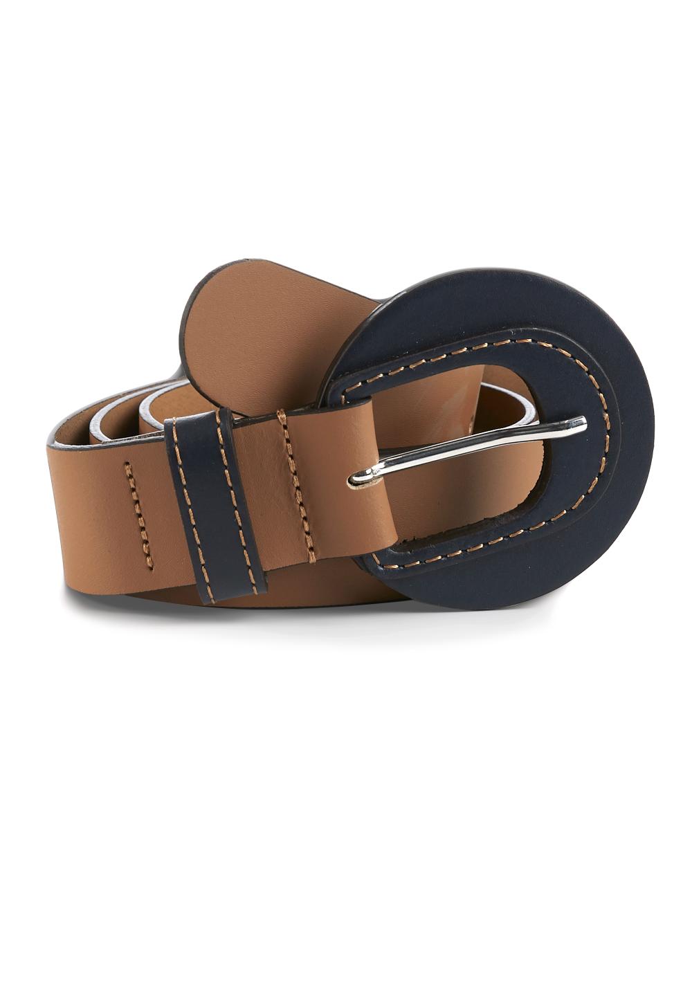 Leather Belt In Brown - Bruin