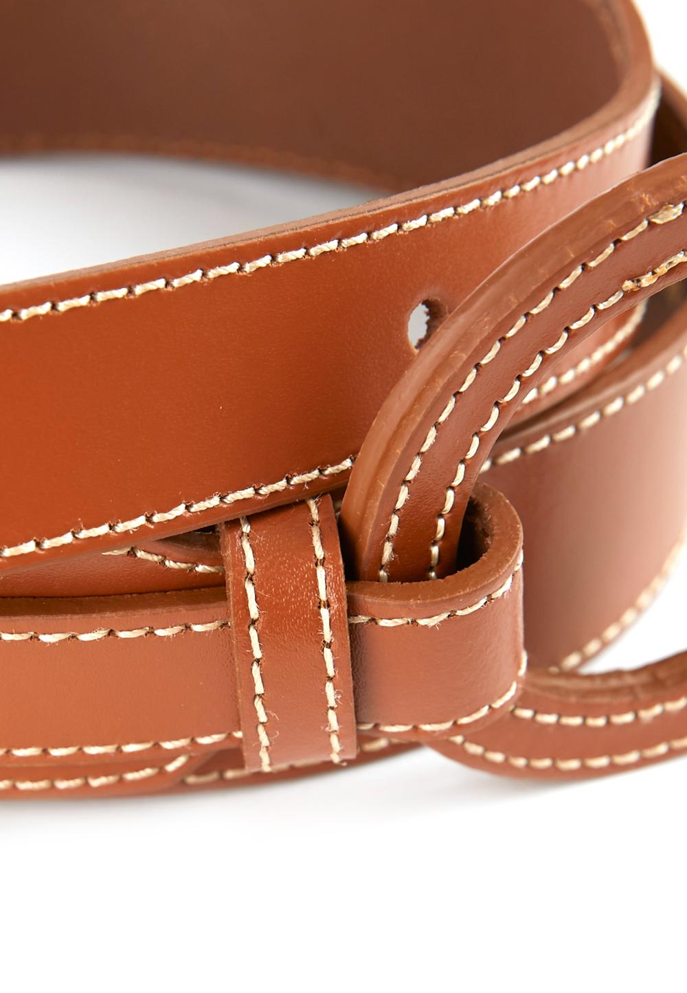 Leather Belt In Brown - Bruin
