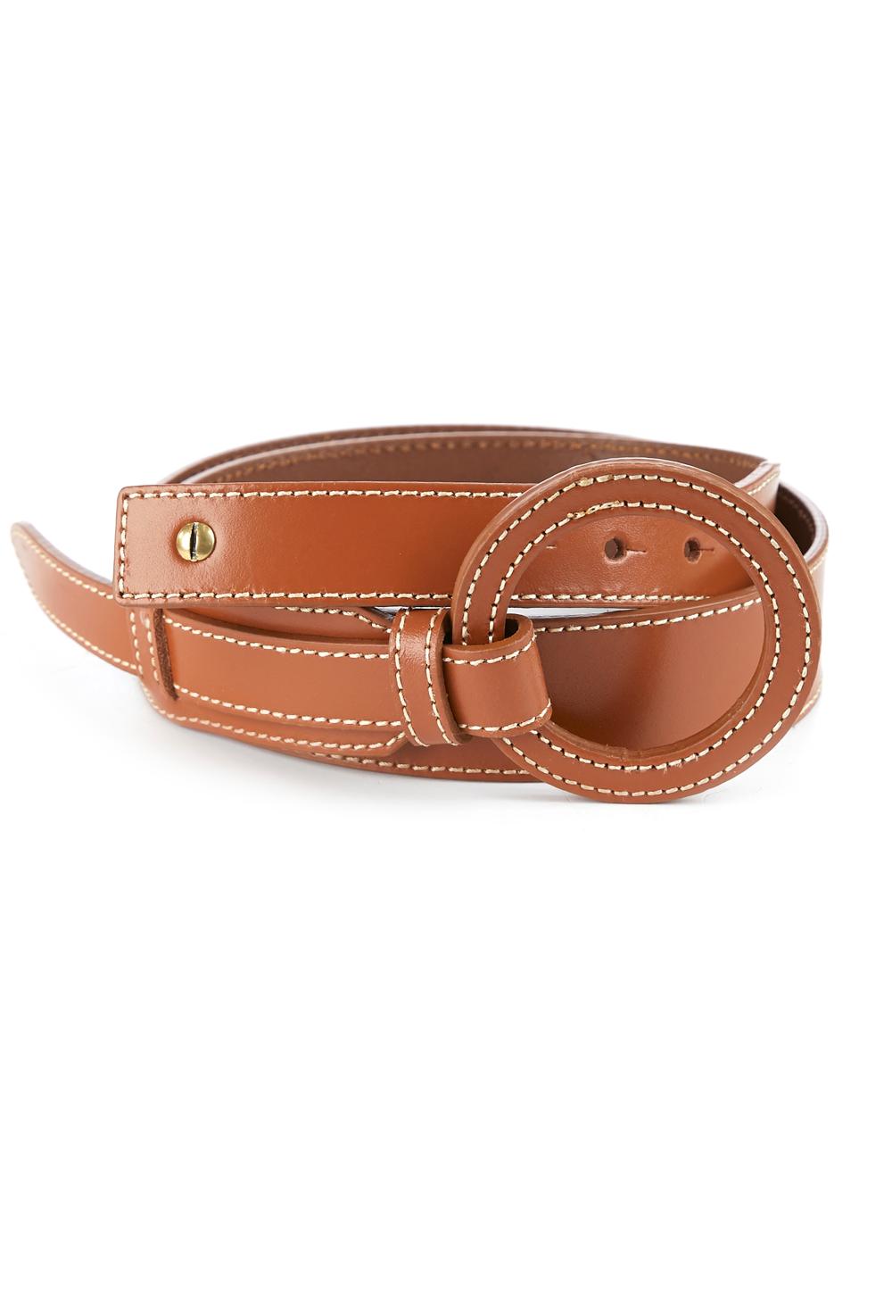 Leather Belt In Brown - Bruin