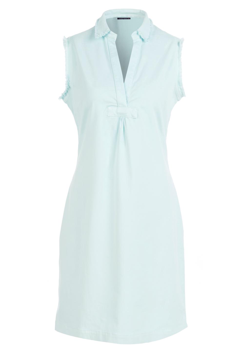 Slim Waist Cotton Dress In Green - Groen