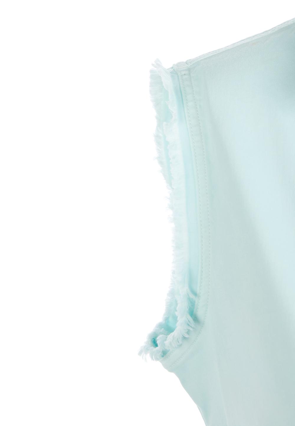 Slim Waist Cotton Dress In Green - Groen