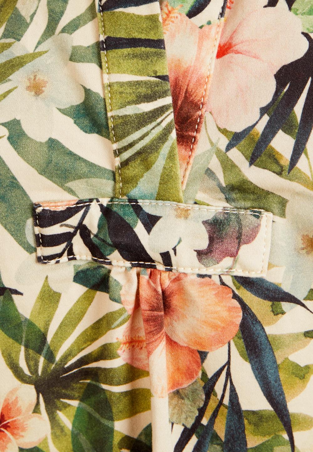 Slim Waist Cotton Dress In Beige - Bruin