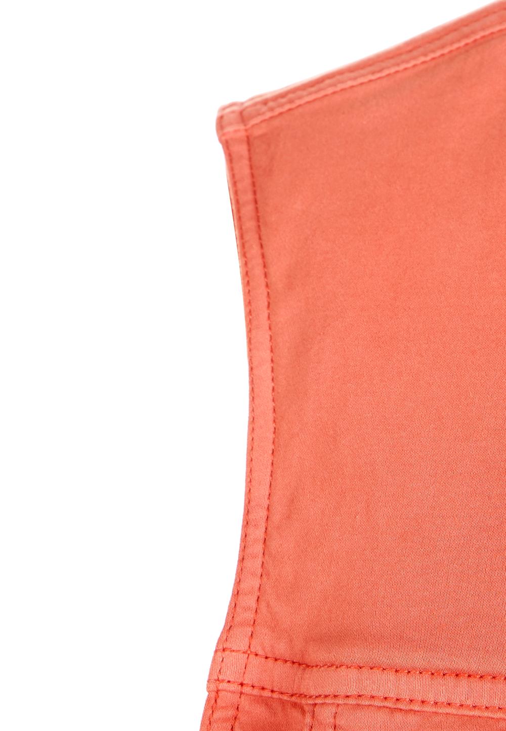 Short Cotton Dress In Orange - Oranje