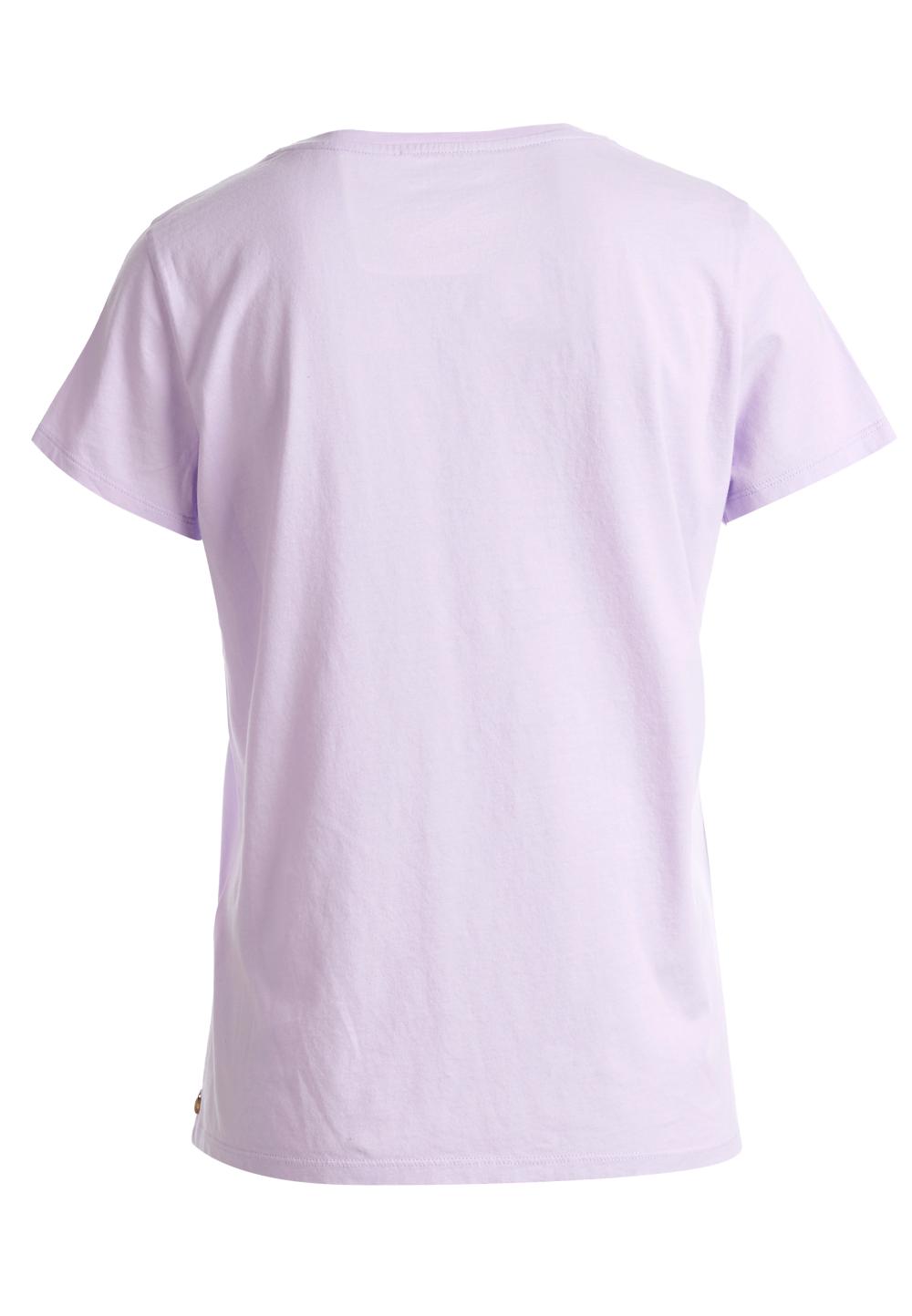 Basic cotton round neck T-shirt in Purple
