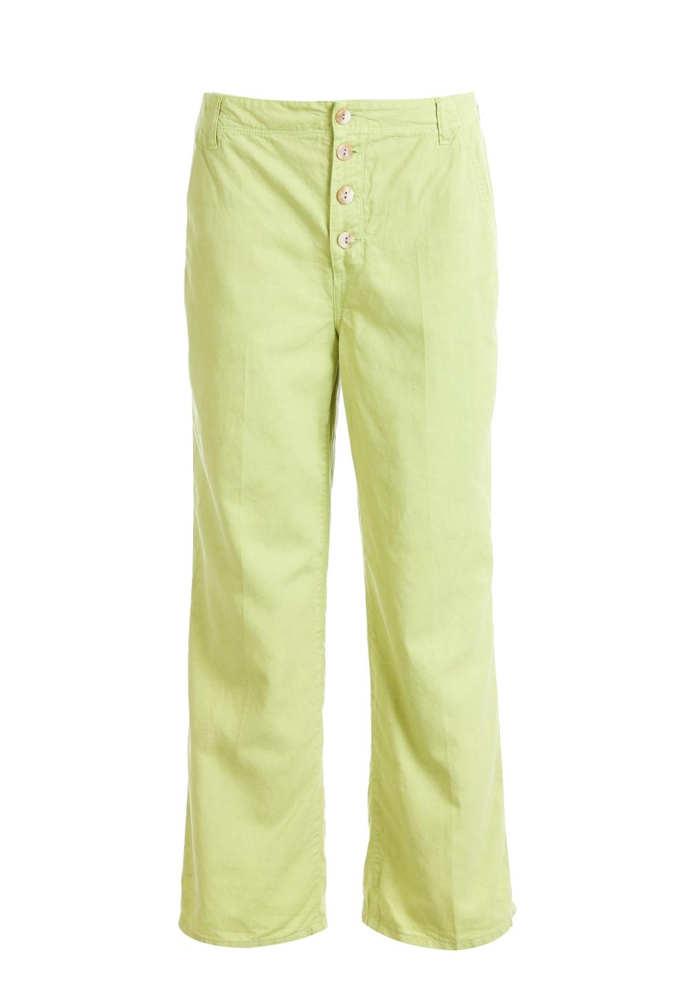 Wide Pleated Pants In Green - Groen