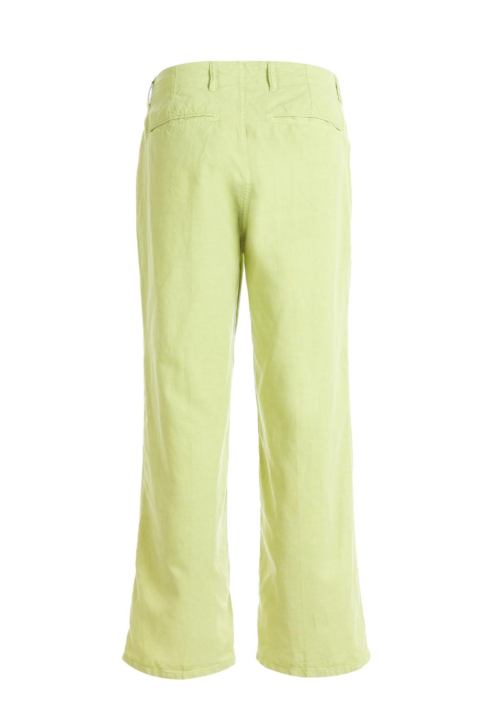 Wide Pleated Pants In Green - Groen