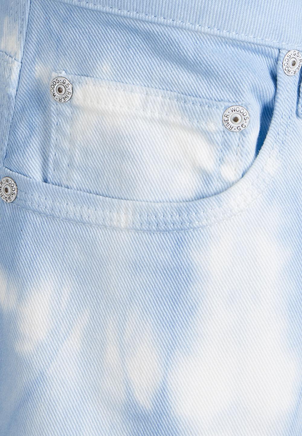 Mid waist 5 pocket pants in Blue - W
