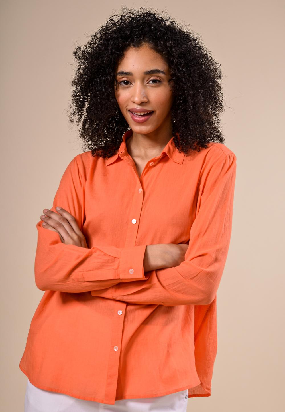 Basic comfort fit shirt in Orange