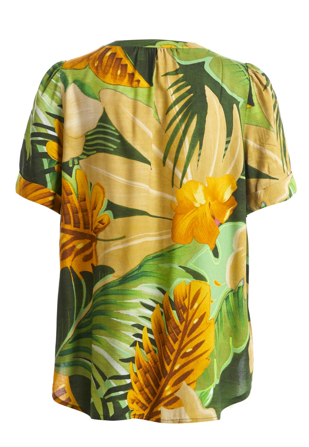 Rolled-Up Sleeves Shirt In Green - Groen