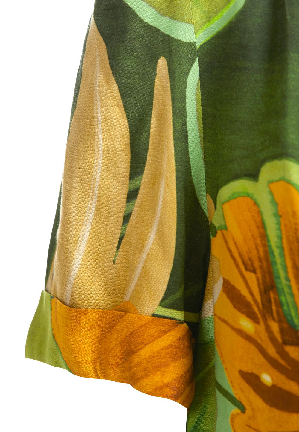 Rolled-Up Sleeves Shirt In Green - Groen