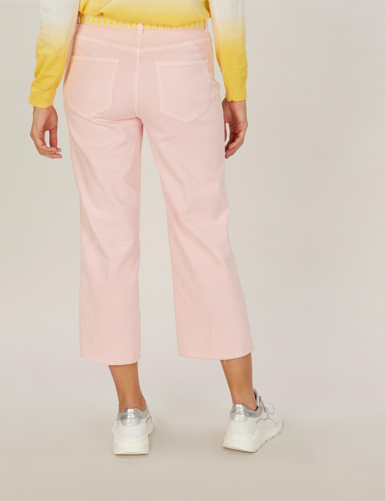 Wide Cotton Pants In - Rose
