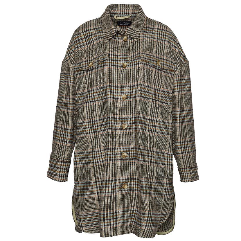 Checkered Shirt Coat - Meervoudig
