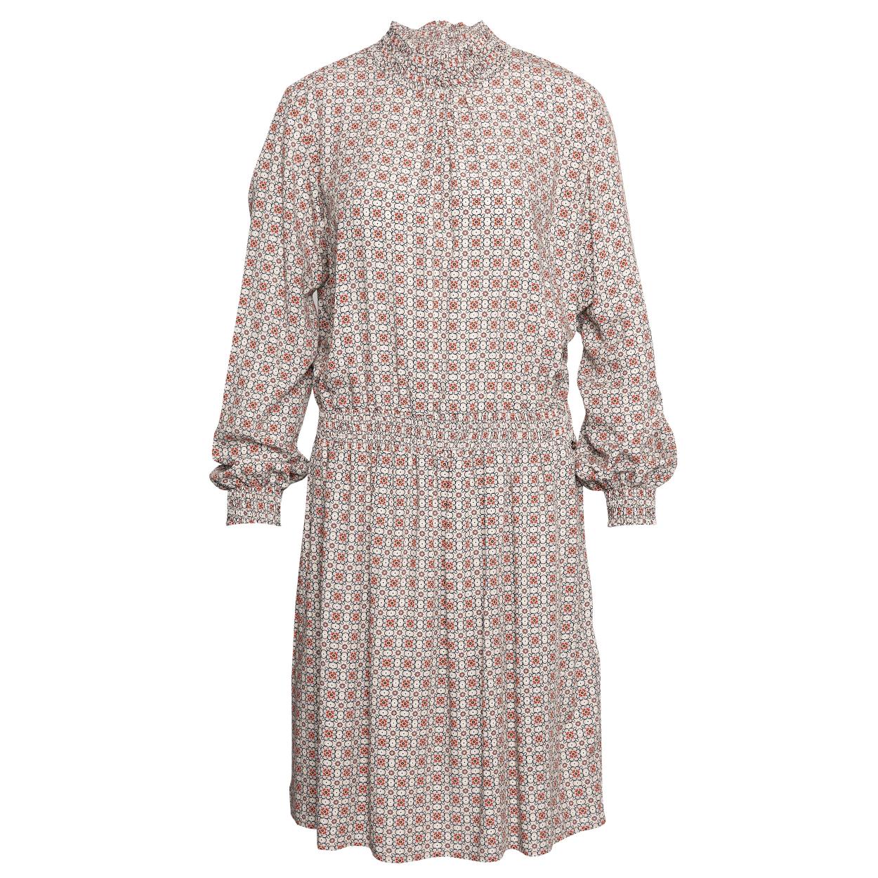 Dress With Smock Detail In Multi - Meervoudig