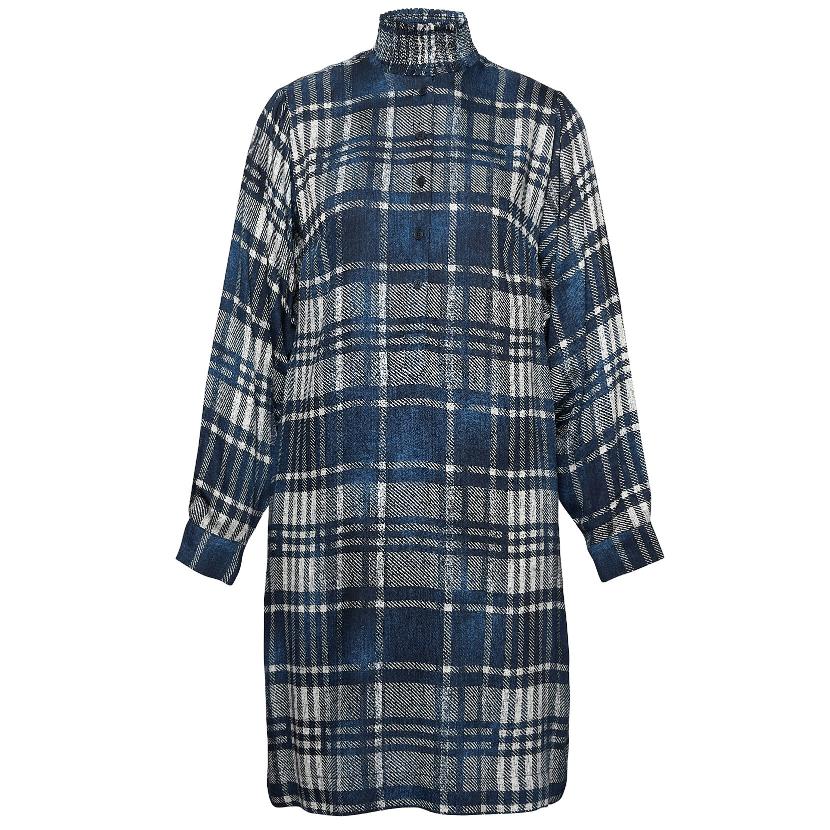 Straight Viscose Dress In Multi - Meervoudig