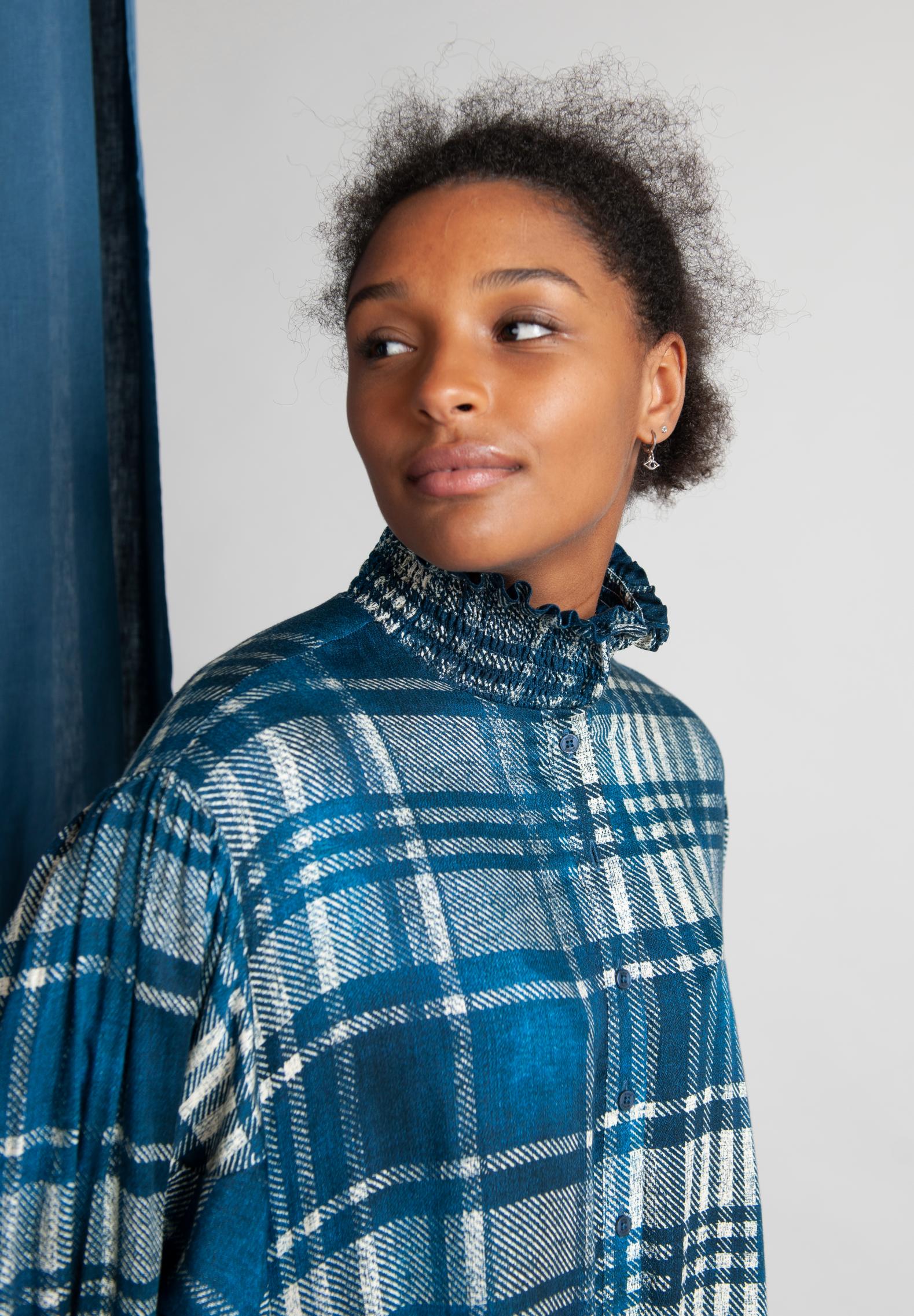 Straight Viscose Dress In Multi - Meervoudig