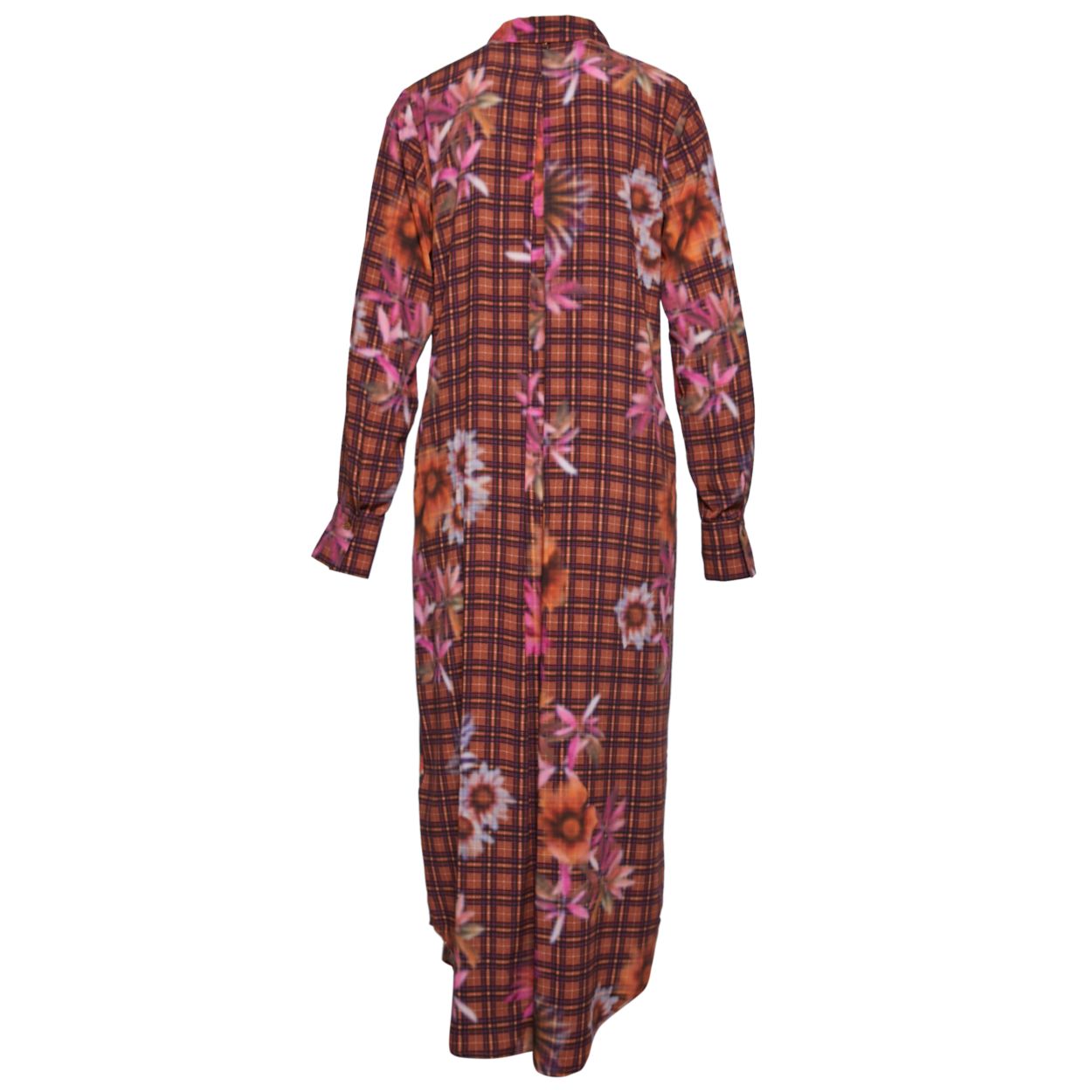 Femme Robe Chemise Longue En Marron - W