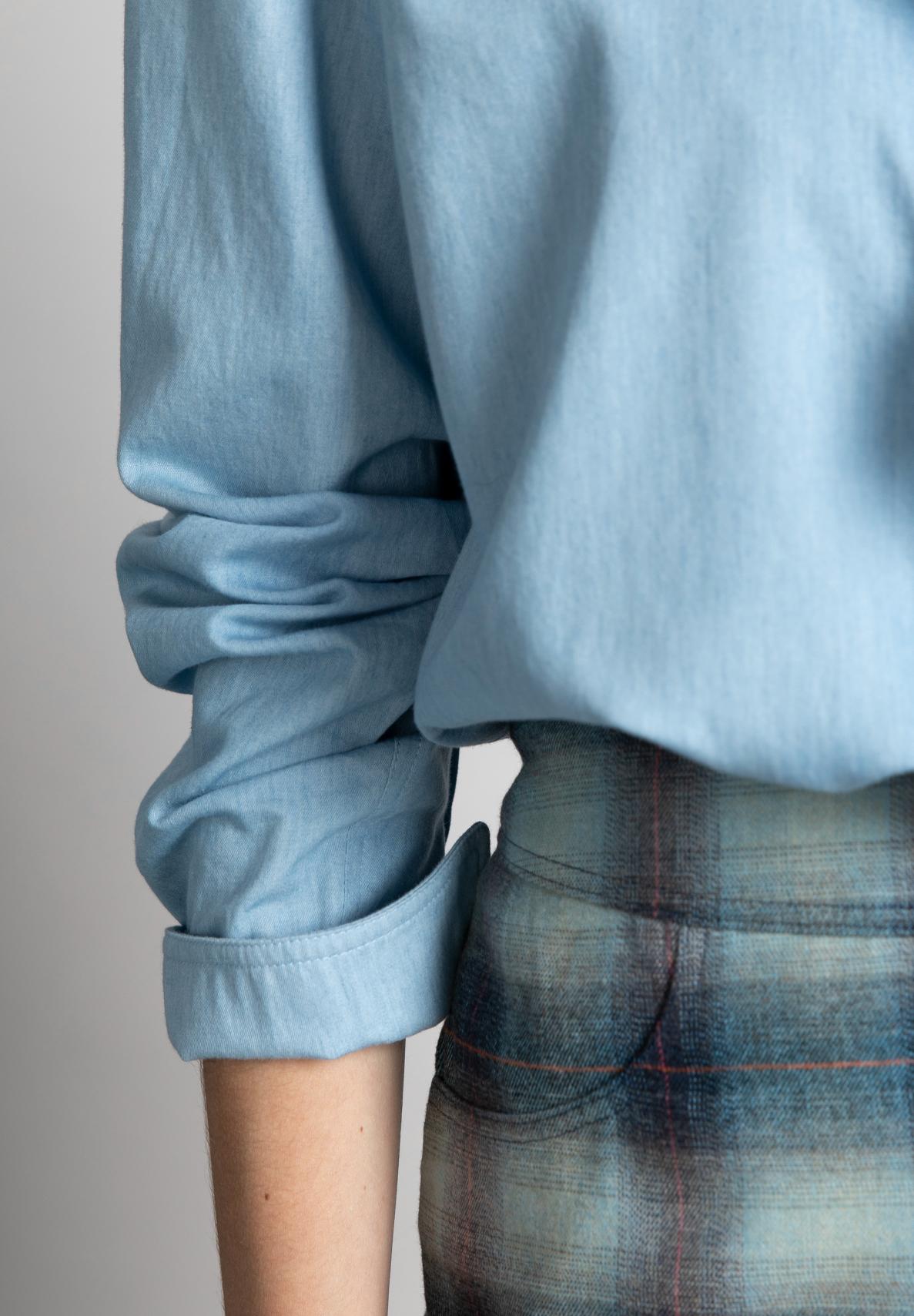 Pencil Skirt In Blue - Multi