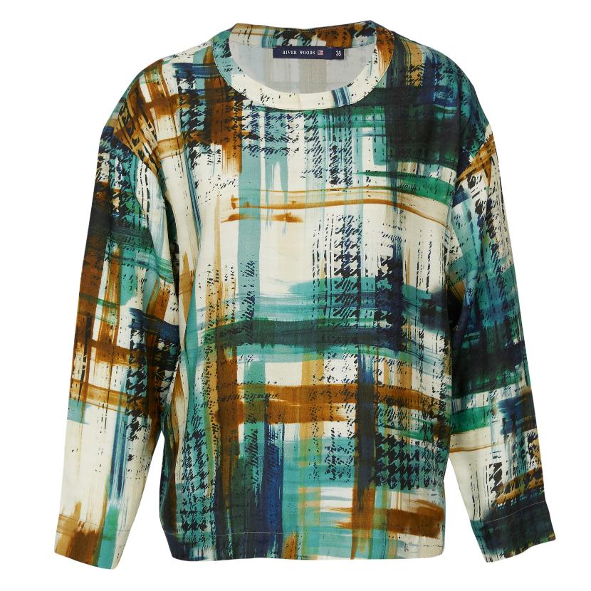 Slipover Viscose Shirt In Multi - Meervoudig