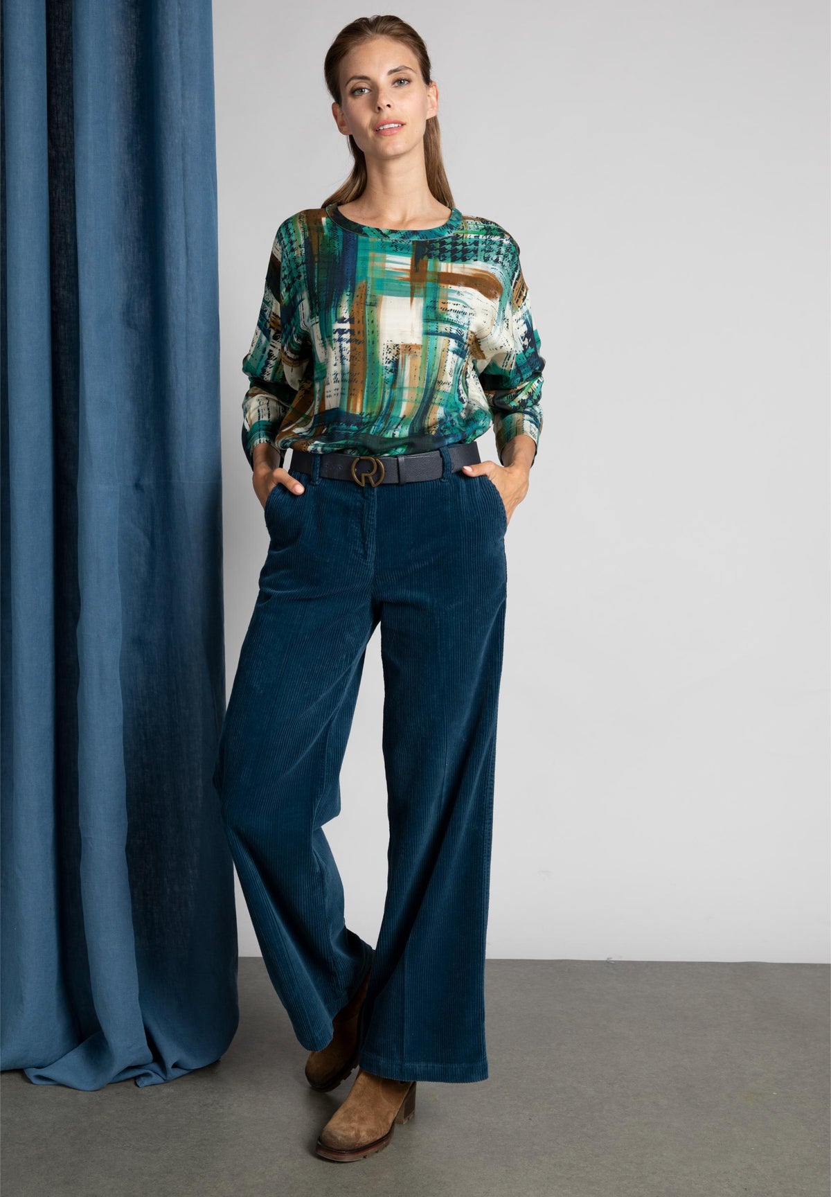 Slipover Viscose Shirt In Multi - Multi