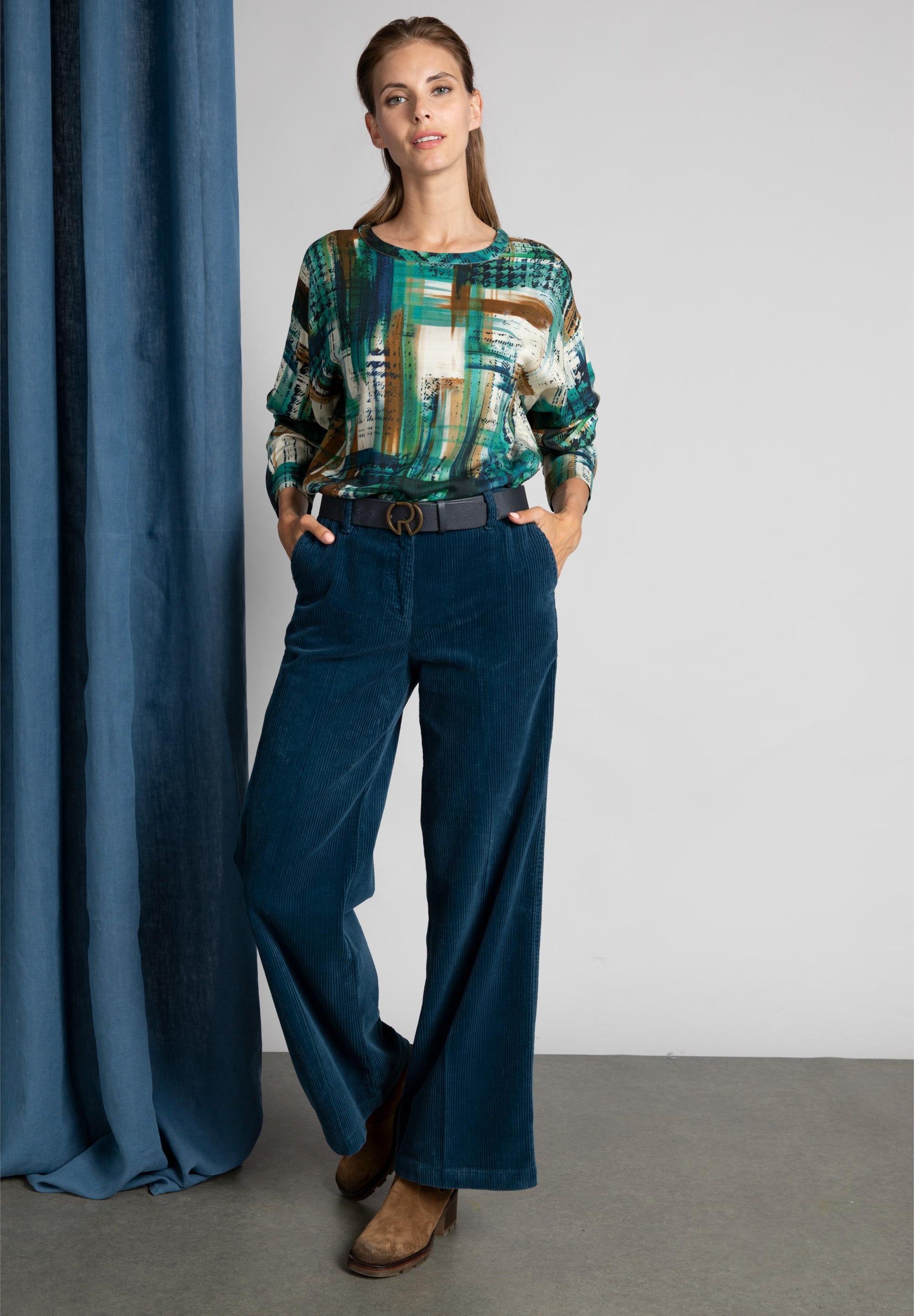 Slipover Viscose Shirt In Multi - Meervoudig