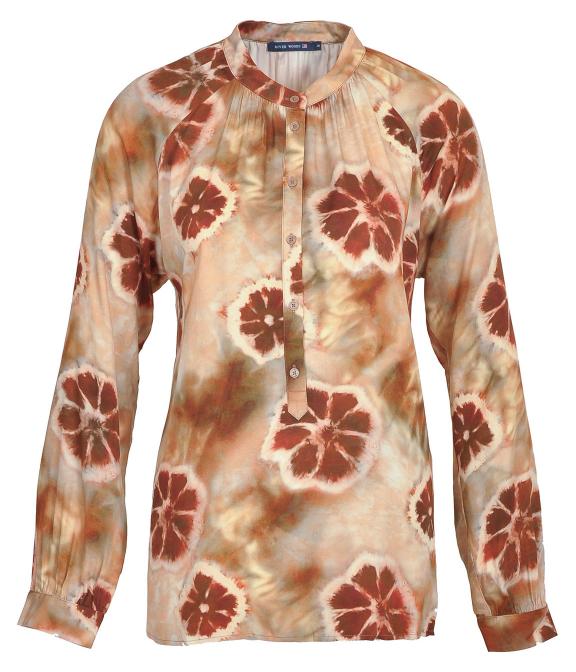 Wide Raglan Sleeve Shirt In Multi - Multi