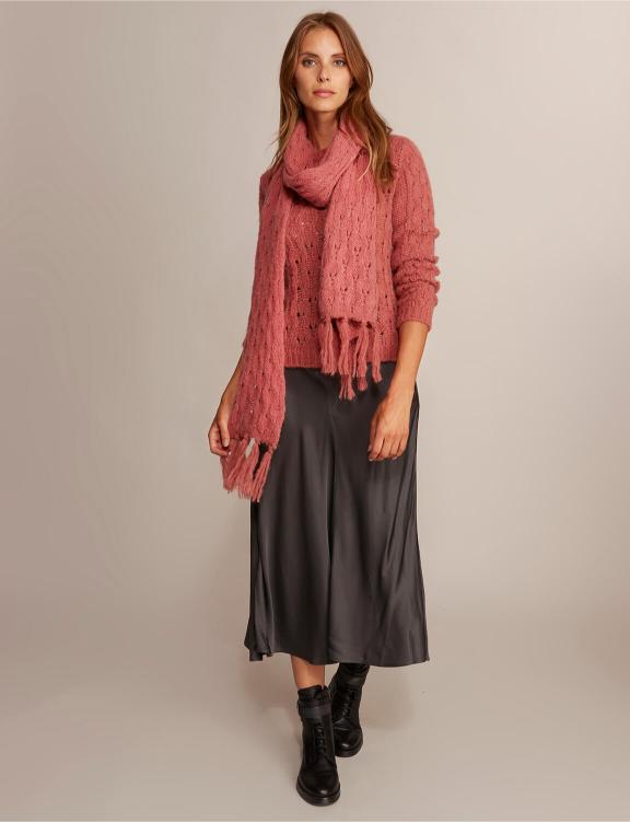 Satin Midi Skirt In Grey - Grijs