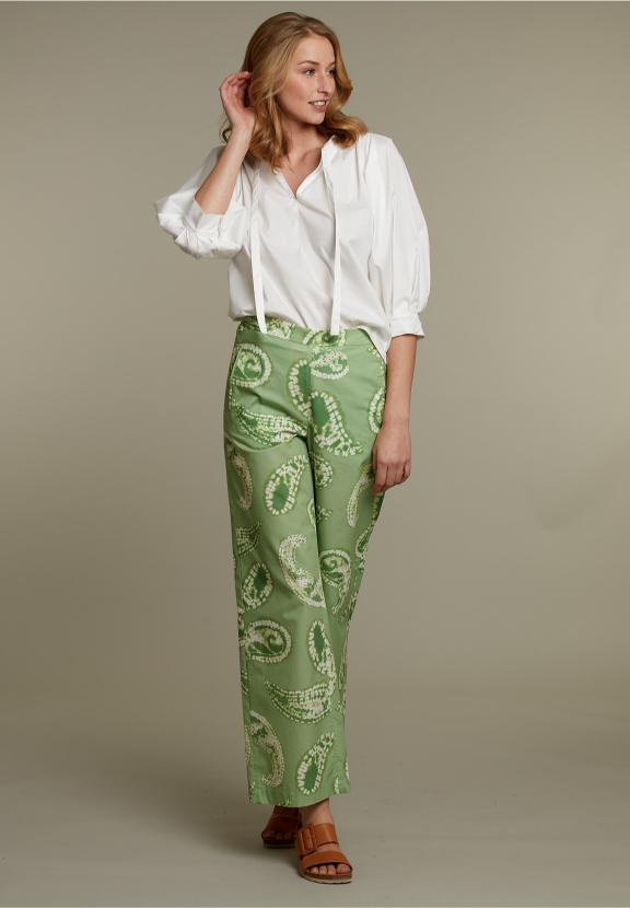 Green Paisley Pants - Groen