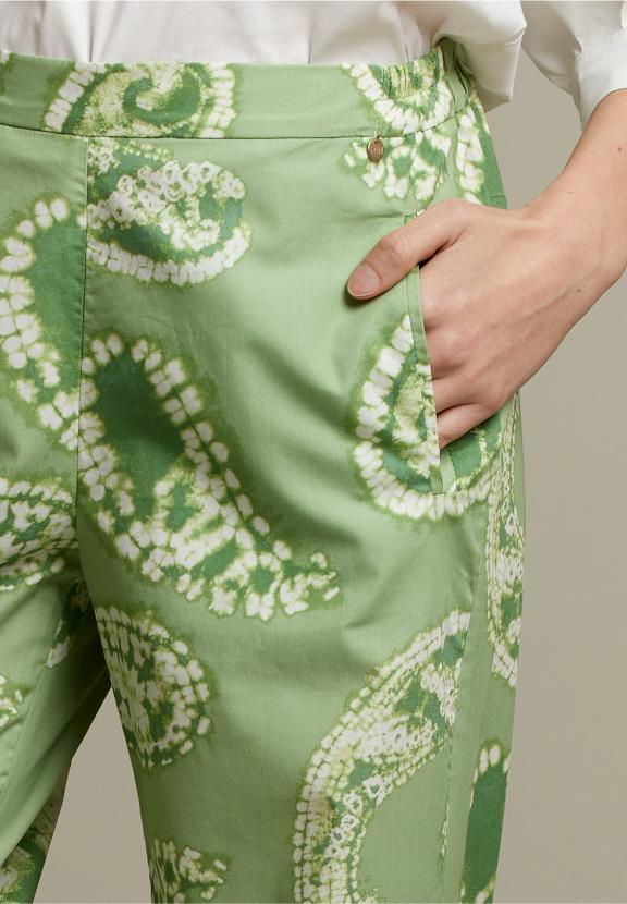 Green Paisley Pants - Groen
