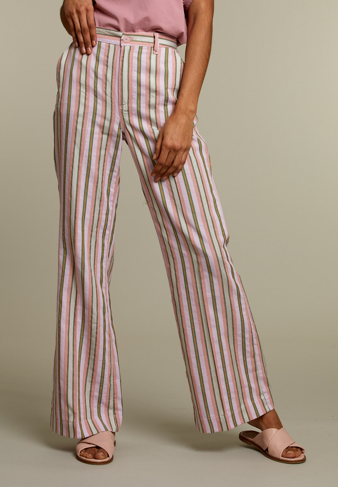 Striped Straight Pants - Multi