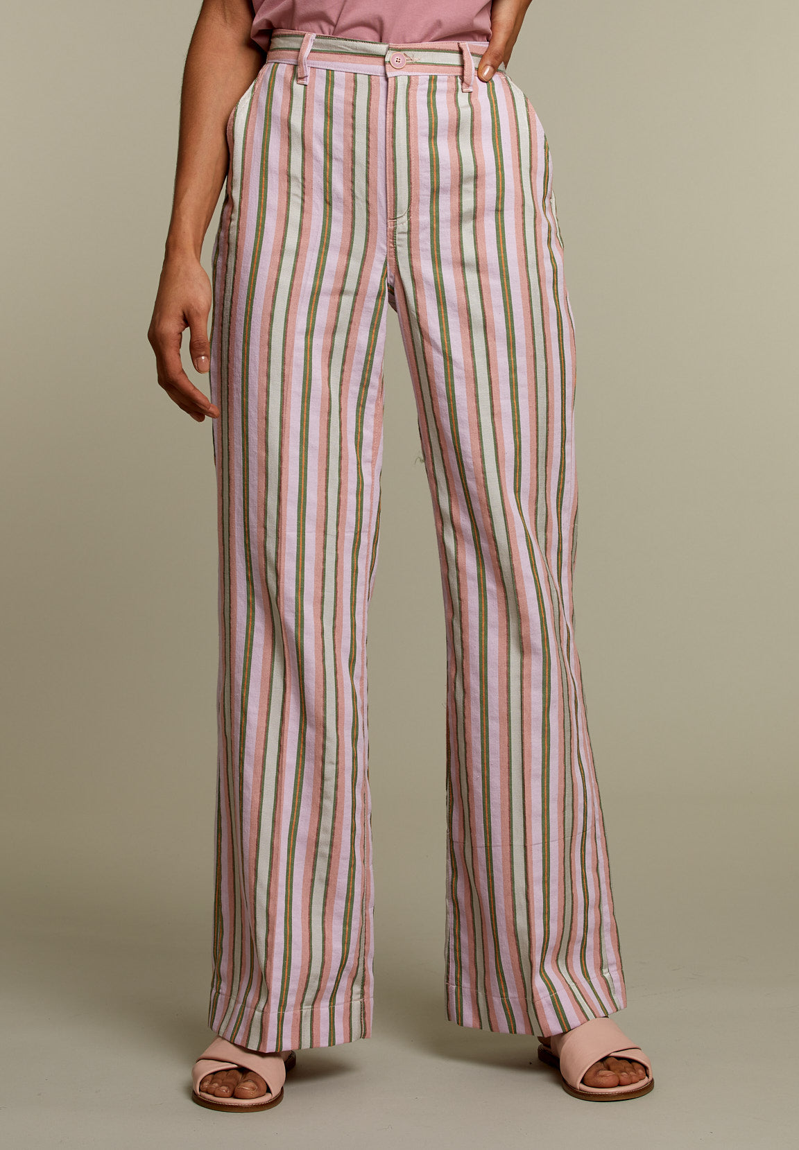 Striped Straight Pants - Multi