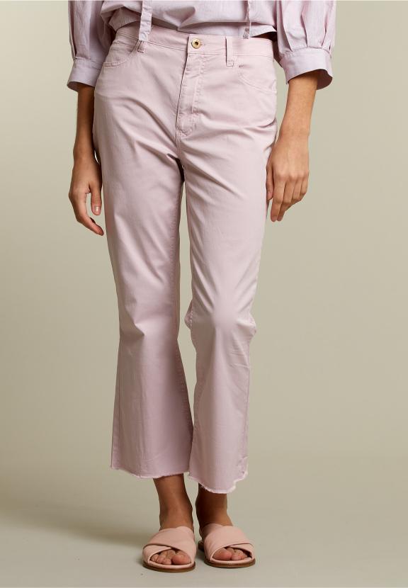 Purple Cropped Bootcut Pants - Paars