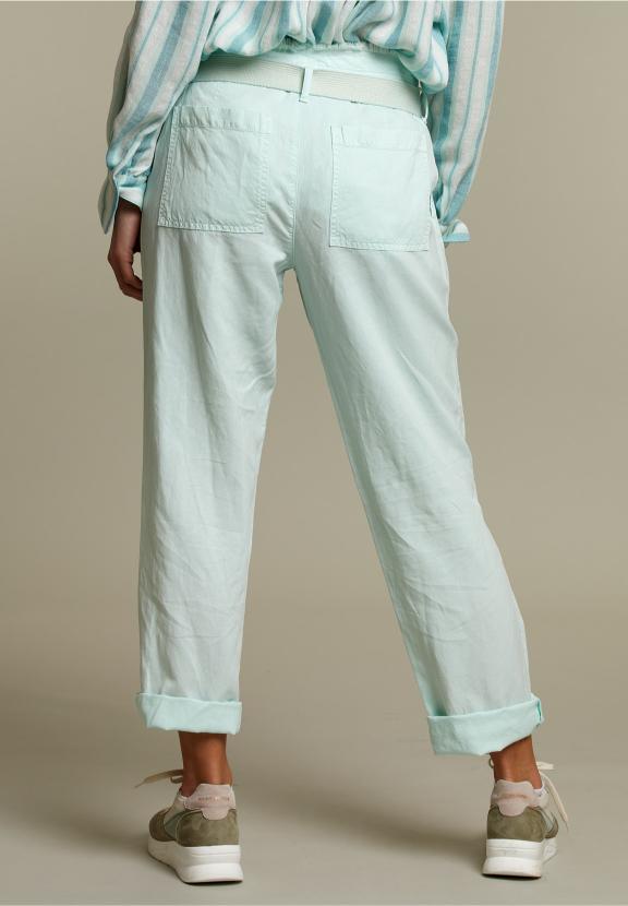 Green High Waist Pants - Groen