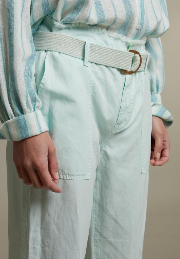 Green High Waist Pants - Groen