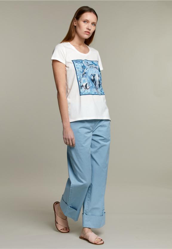 Straight Pants Blue - Groen