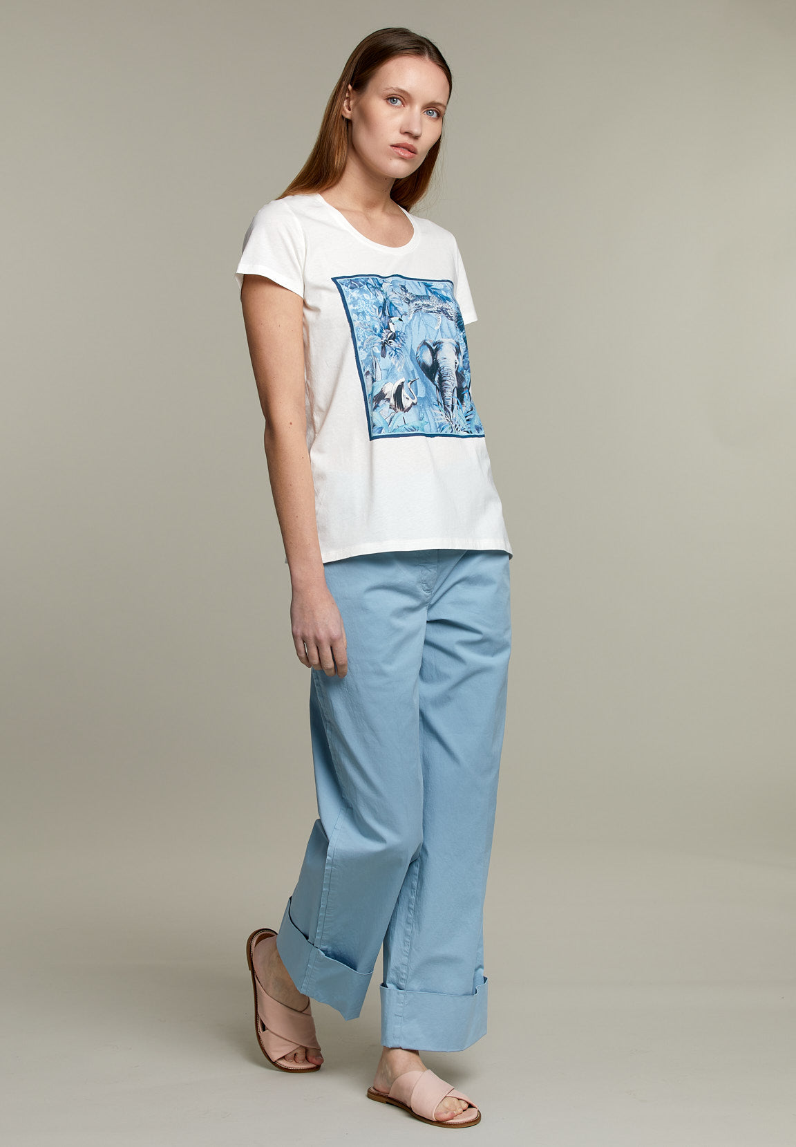 Straight Pants Blue - Green