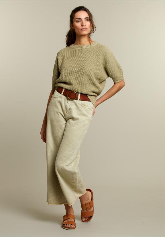 Khaki Boxy Jeans - Groen