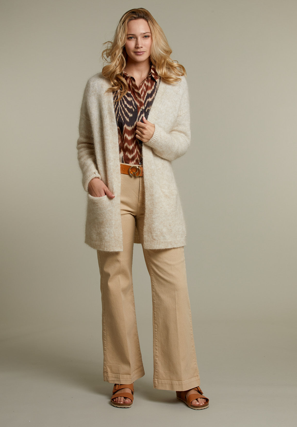 Multicolor Balloon Sleeves Shirt - Multi