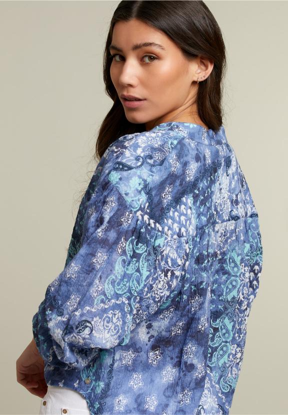 Blue Loose Strings Shirt - Blauw