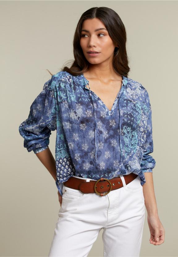 Blue Loose Strings Shirt - Blauw