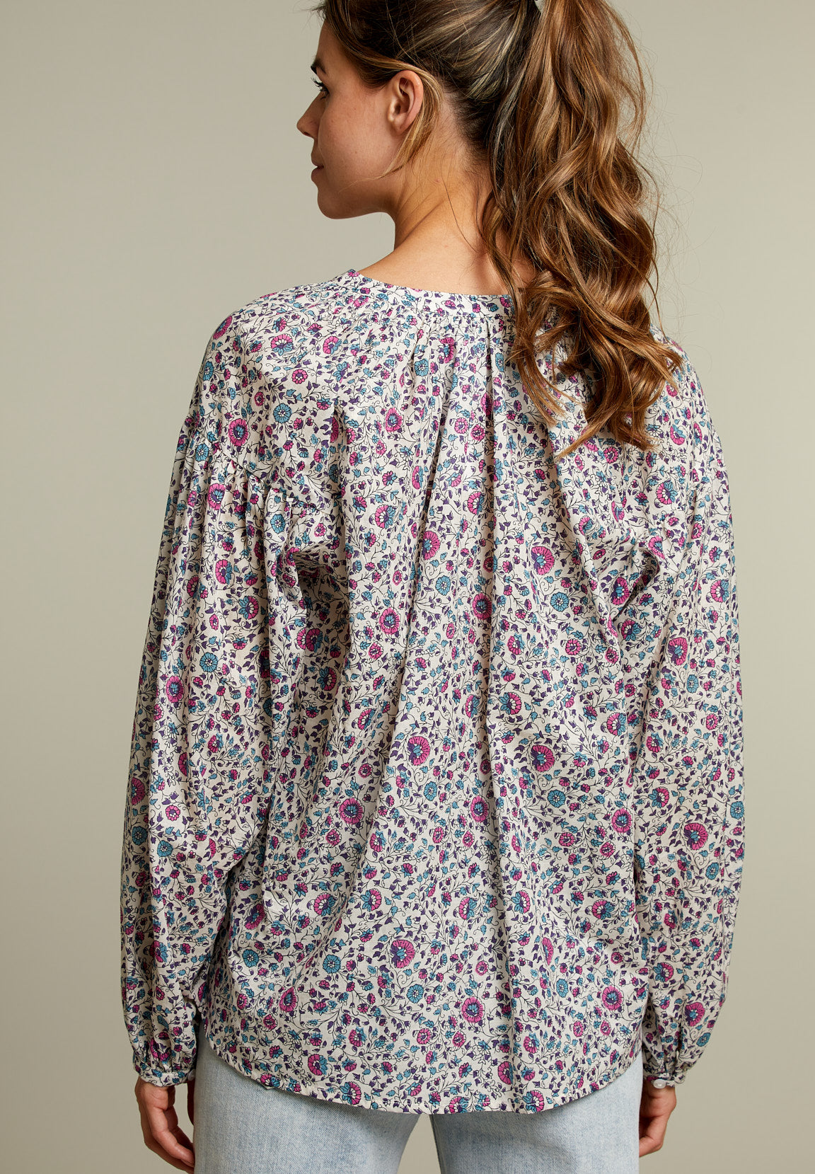 Colorful Loose Long Sleeves Shirt - Multi