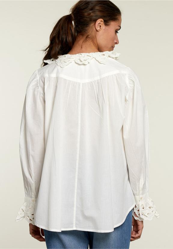 Off White Lace Shirt - Wit