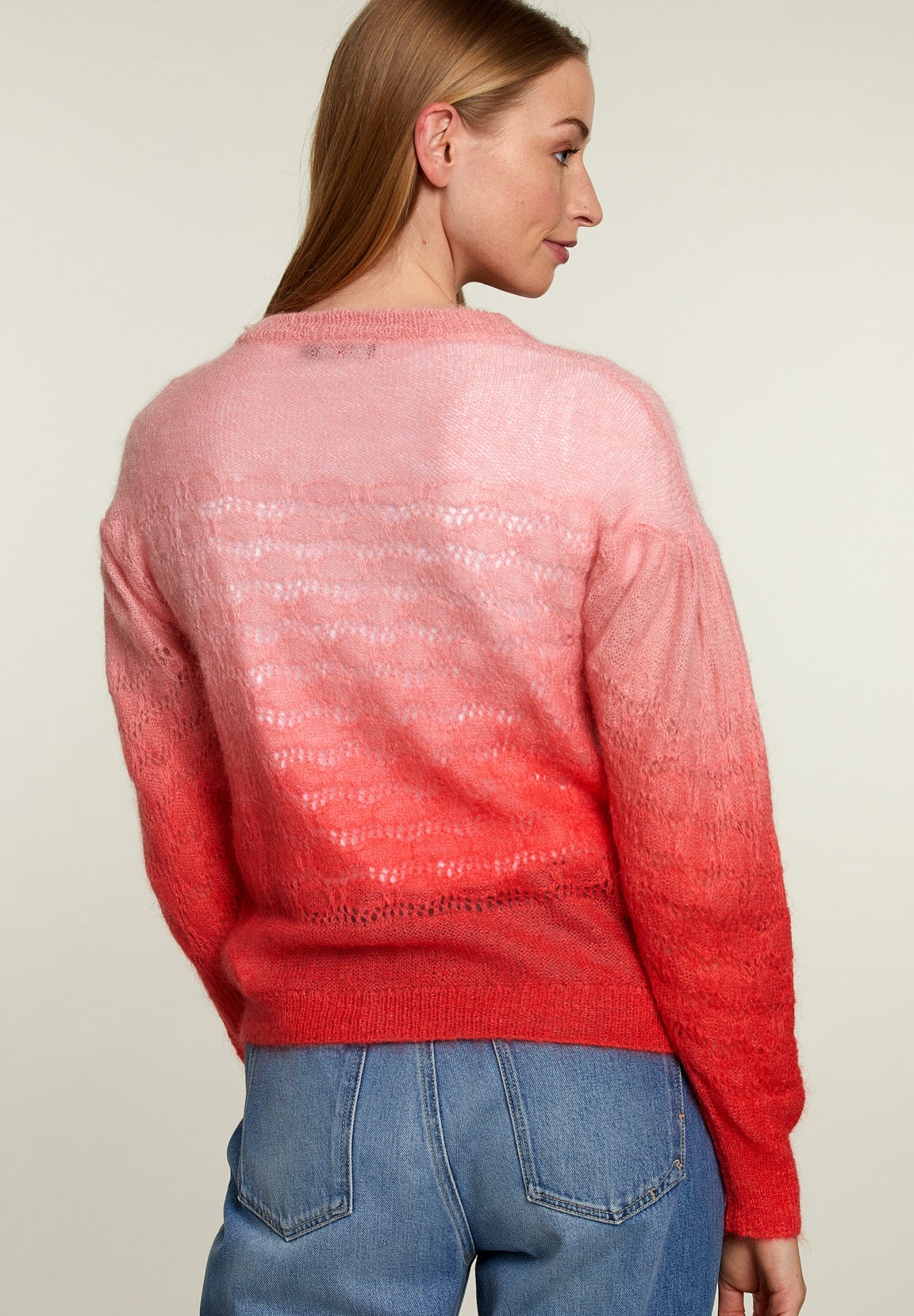 Pink And Red Tie &amp; Dye Pullover - Pink - W