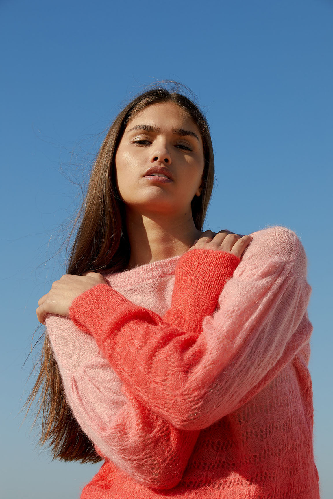 Pink And Red Tie &amp; Dye Pullover - Pink - W