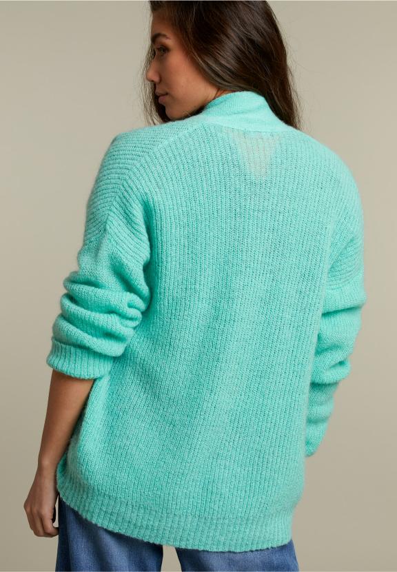 Green V-Neck Cardigan - Groen