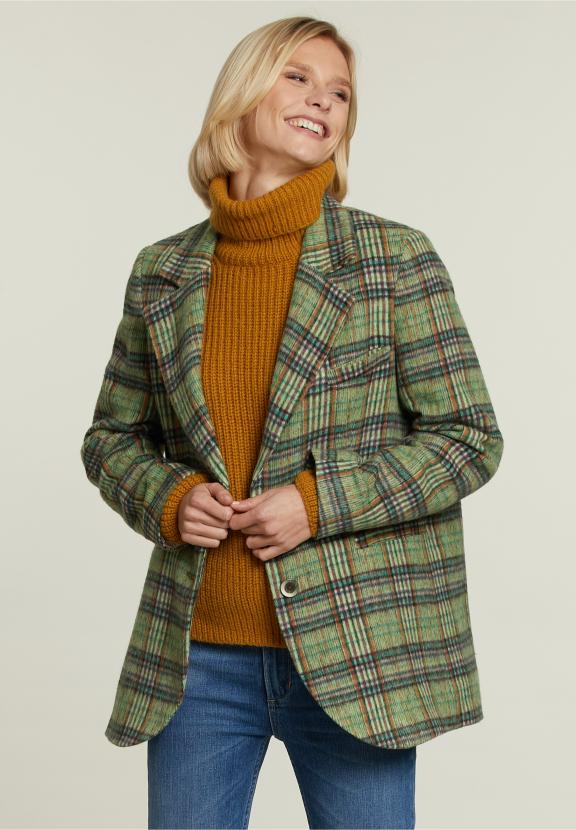 Multi Checked Blazer - Vert
