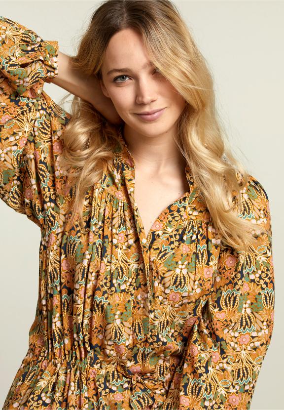 Multi Fantasy Dress With Drawstring - Multi