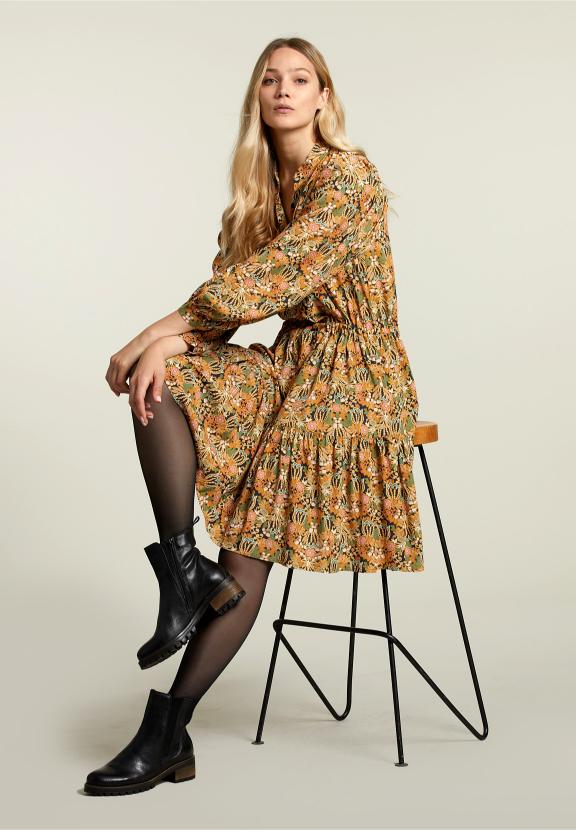 Robe multifantaisie avec cordon de serrage - W