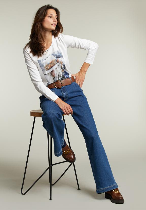 Off White Crew Neck T-Shirt - Blanc