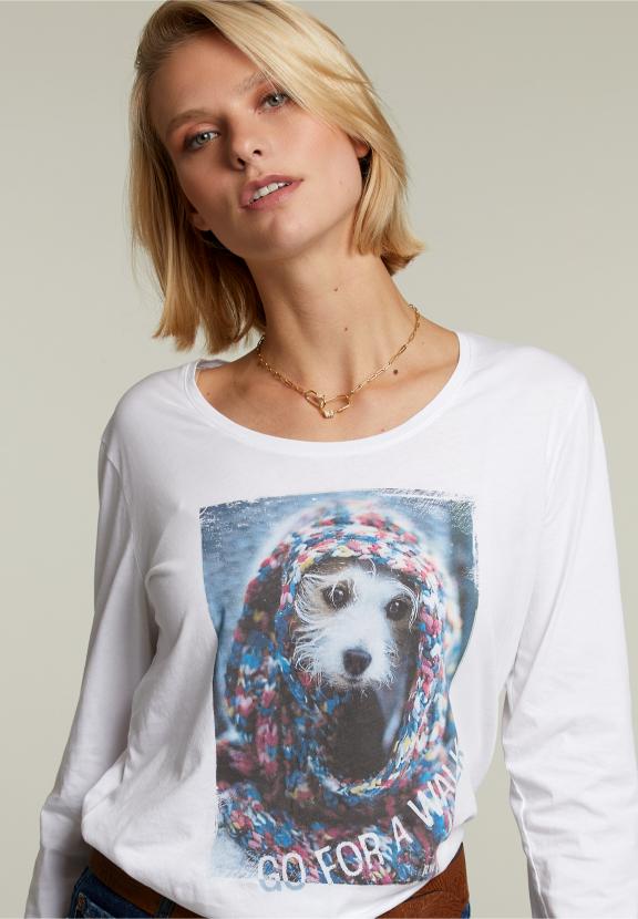 White Crew Neck T-Shirt - Blanc